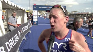 Jodie Stimpson of Great Britain wins the 2013 Alicante ITU Triathlon World Cup