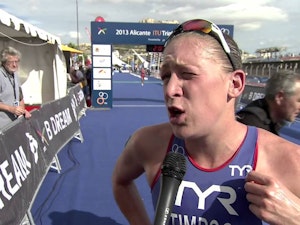 Jodie Stimpson of Great Britain wins the 2013 Alicante ITU Triathlon World Cup